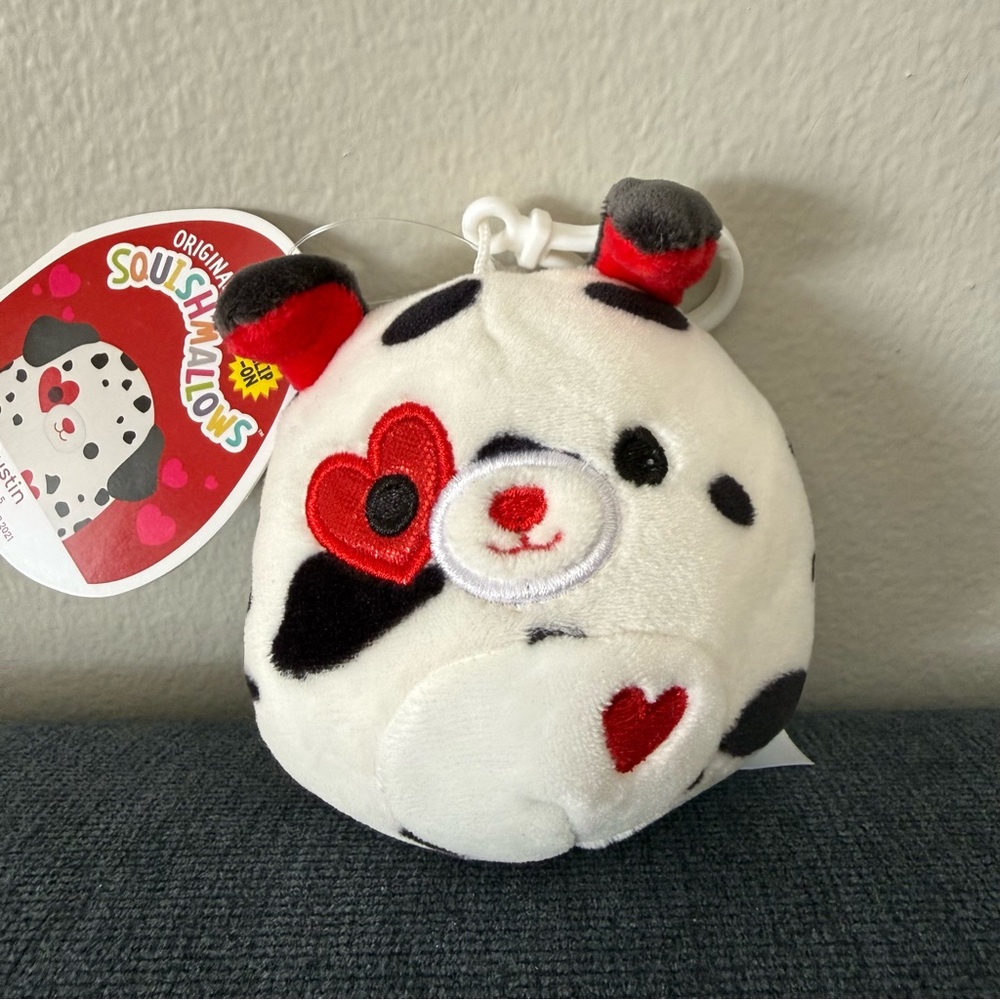 3.5” keychain Dustin the Dalmatian Squishmallow
